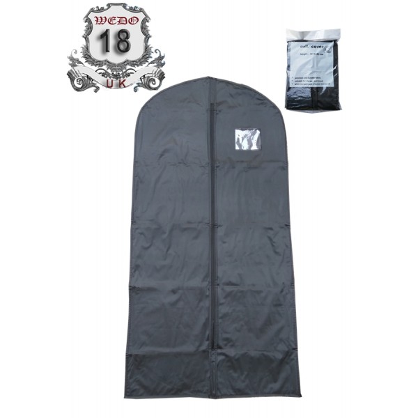 Plastic Garment Zip-up Cover Suit (black) 10pcs   40"